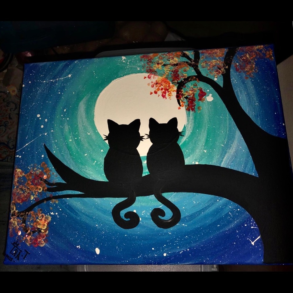 Homemade canvas acrylic painting